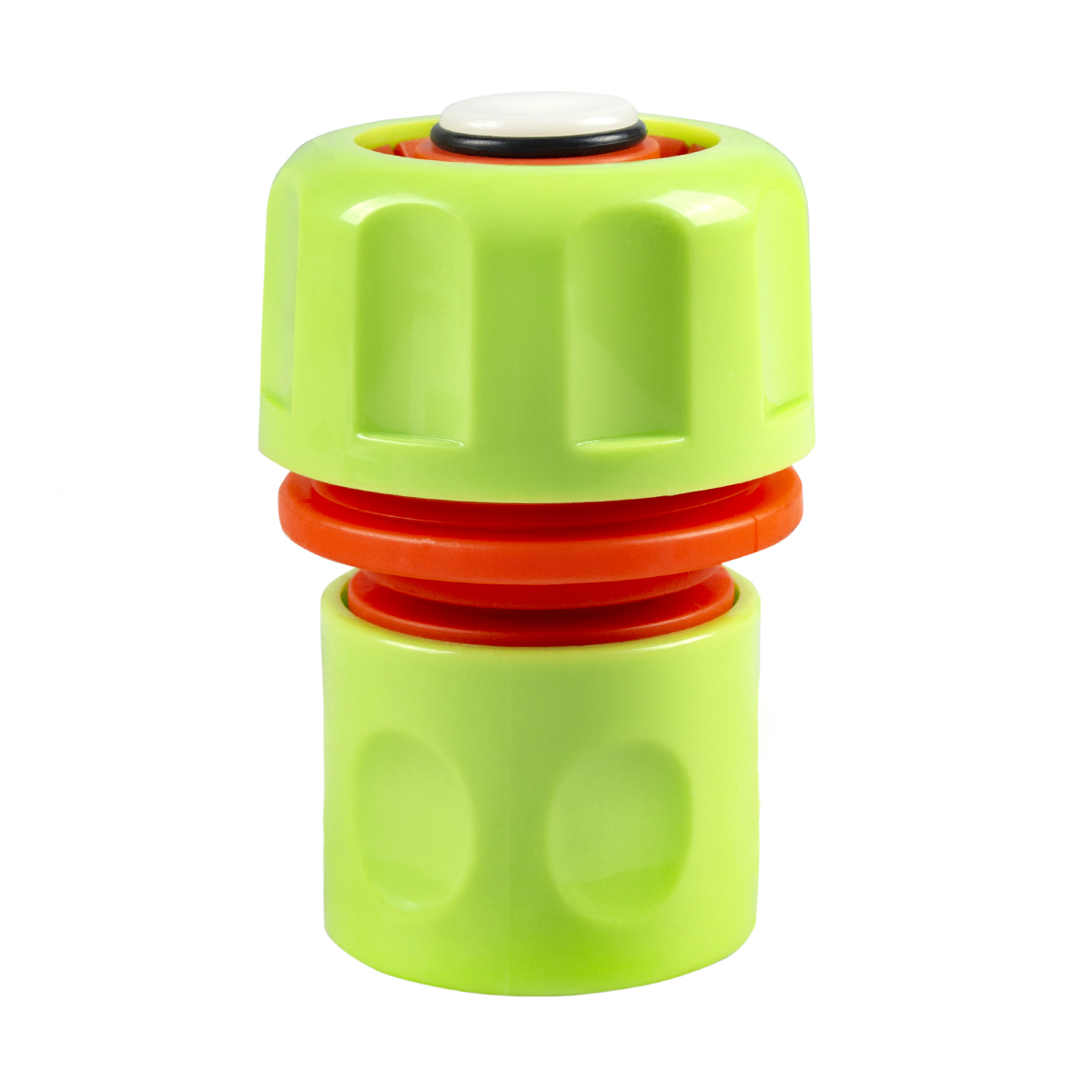 Соединитель для шлангов 1" пласт. с автостопом (20/200) "feona" 003-2008