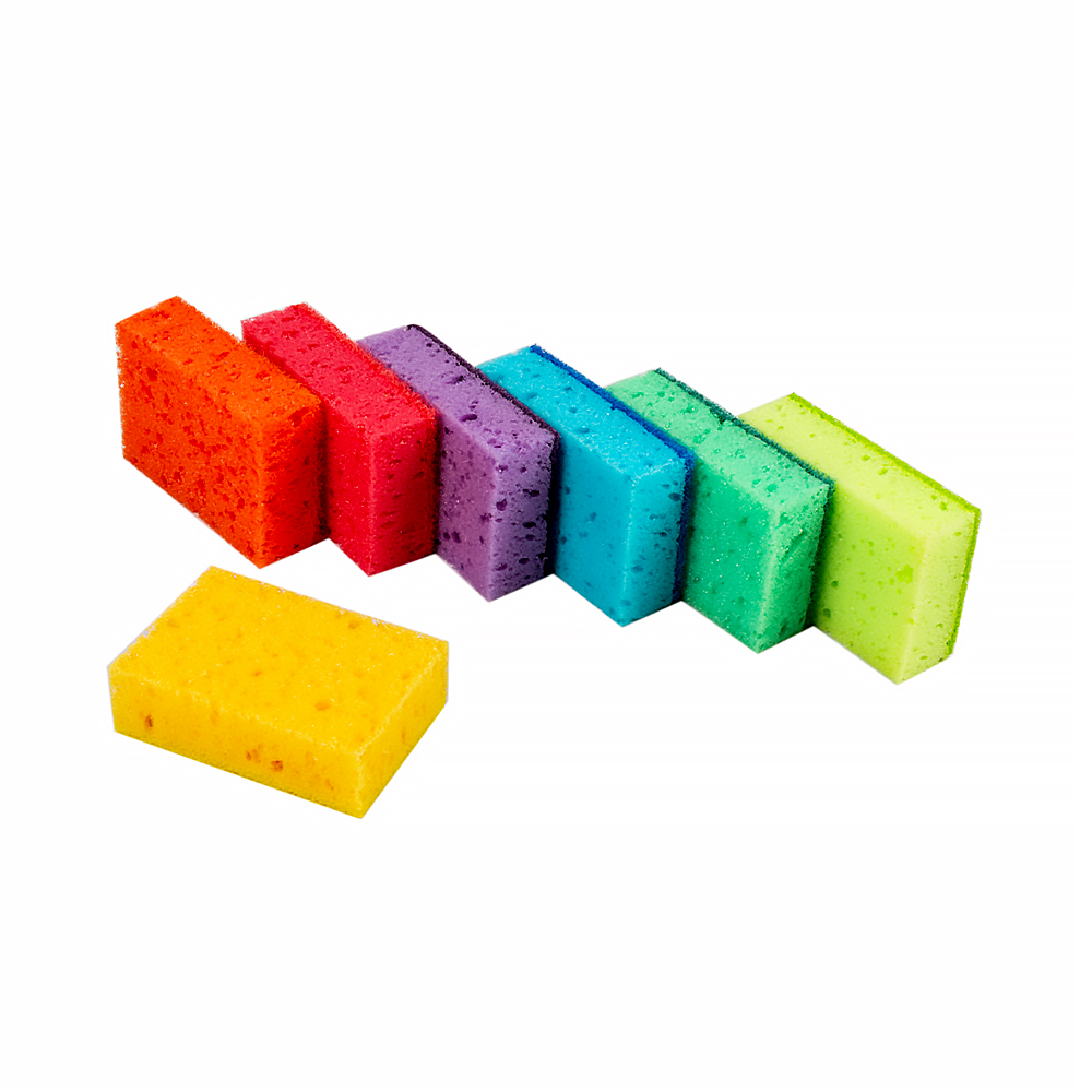 Губки для посуды "колор люкс" упак. 6+1 шт. (1/16) "york"