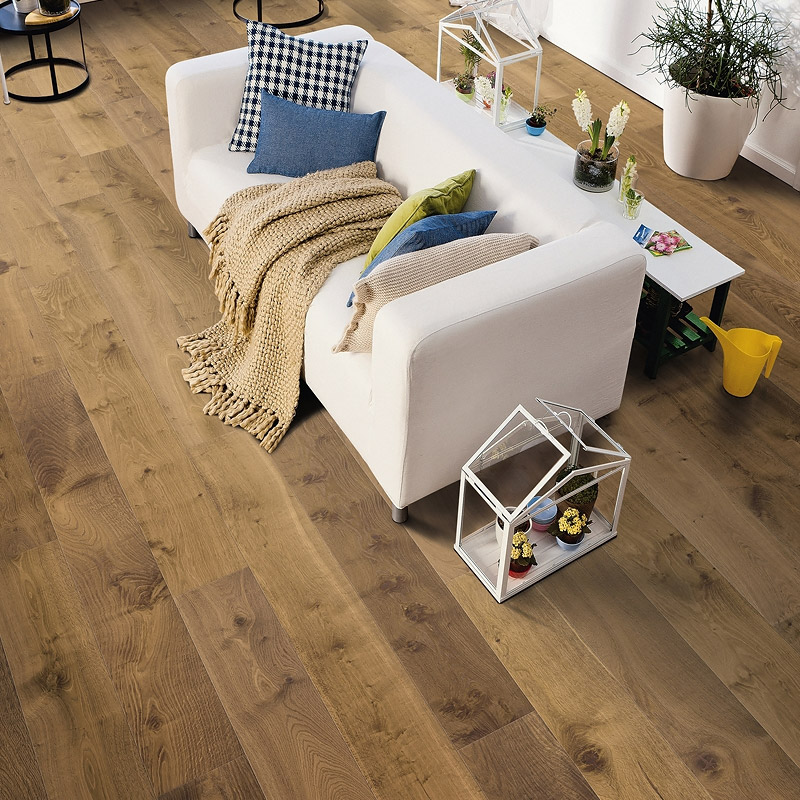 Паркетная доска Haro Series 4000 (5G) 538949 Дуб Мореный Саваж брашированный однополосный 4V2200 x 180 x 13.5мм