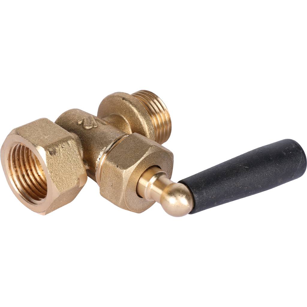 Кран ВН трехходовой STOUT 1/2" для манометров