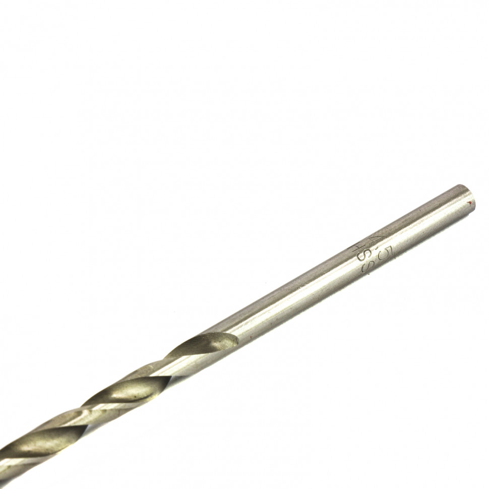 Сверло по металлу, 4.5 х 126 мм, полированное, удл, HSS, 10 шт, цилиндрический хвостовик Matrix (715045)