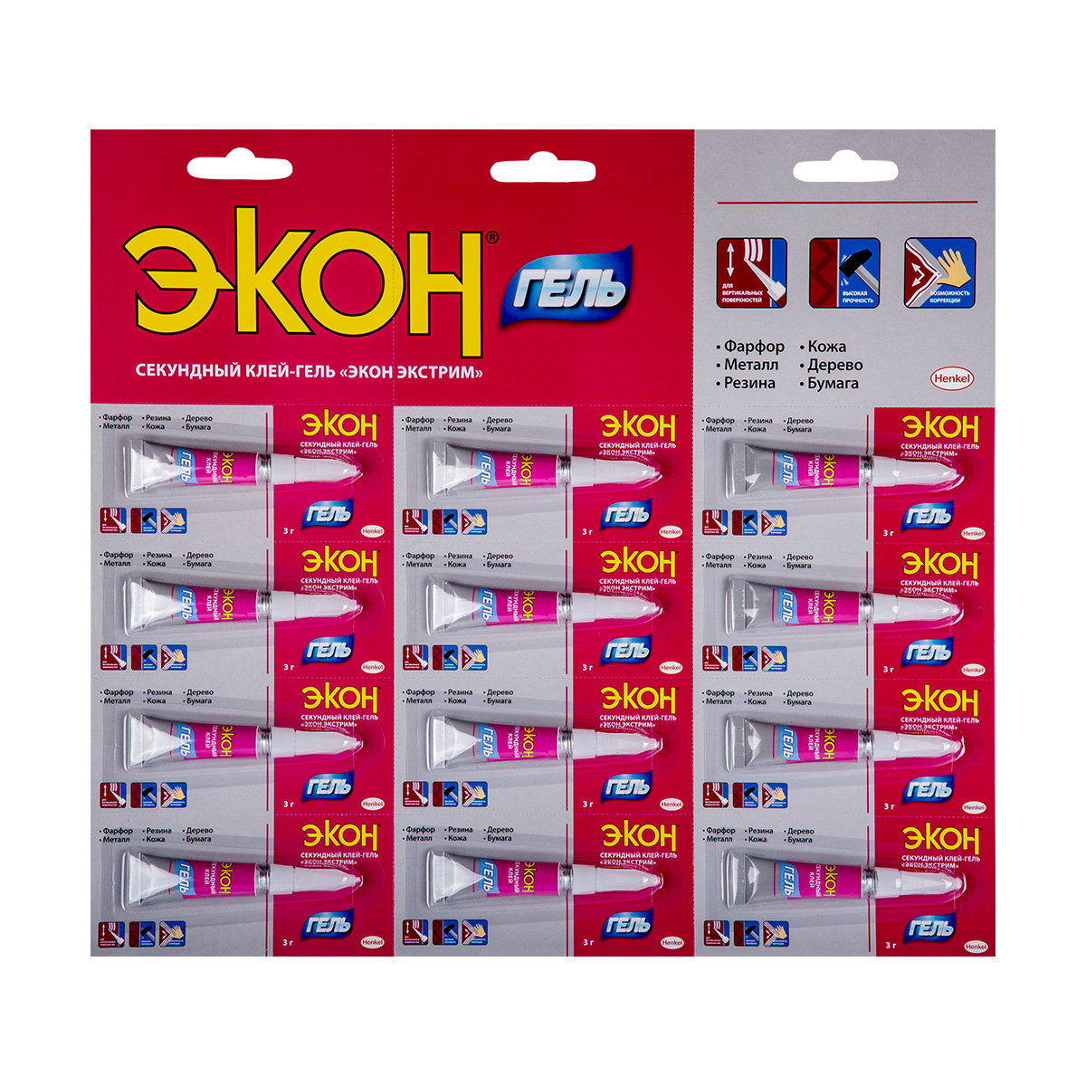 Клей  экон экстрим гель 3 г (12/288)  хенкель