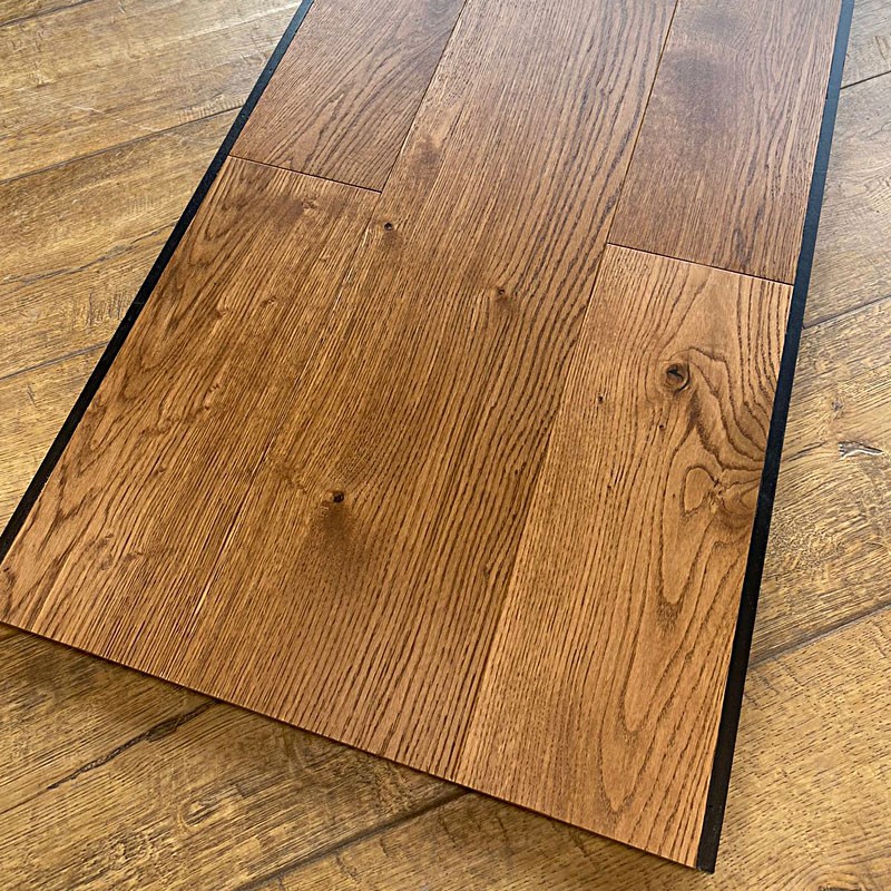 CHALLE 2-х слойная (шип-паз) Дуб Панга (Oak Panga) Рустик Лак 400-1500 x 180 x 15 / 2.16м2