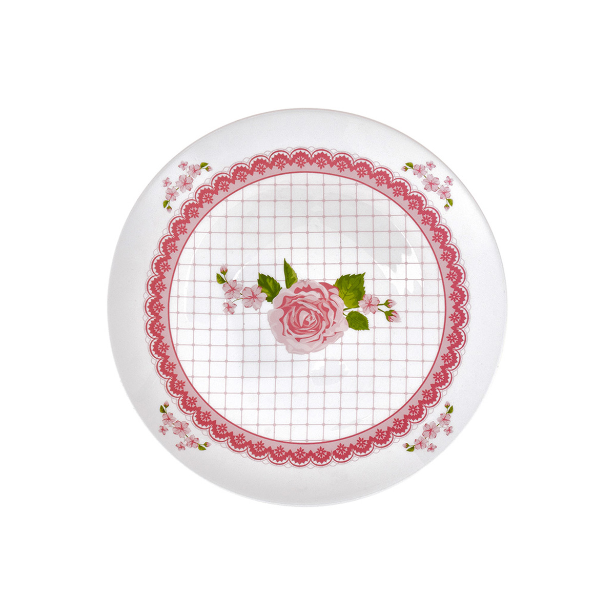 Тарелка десертная "royal garden" bernadotte m 19,5 cм, опаловое стекло (6/48) rg008rc