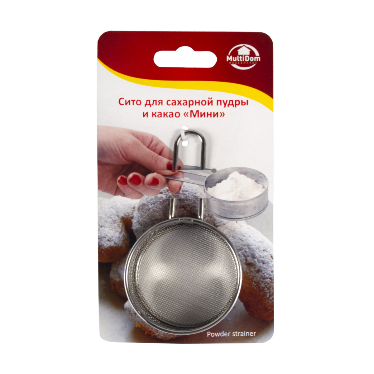 Сито для сахарной пудры и какао "мини" d=6 см (1/12/144) "мультидом" da11-34