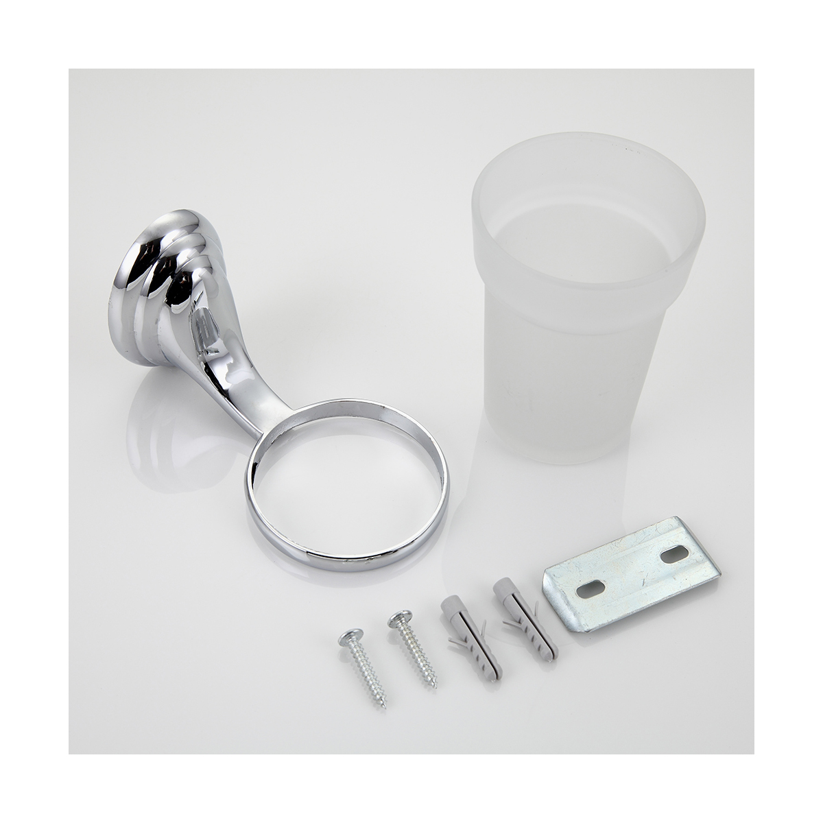 Стакан для ванной комнаты с держателем f1506, хром (1/20/80) "frap"