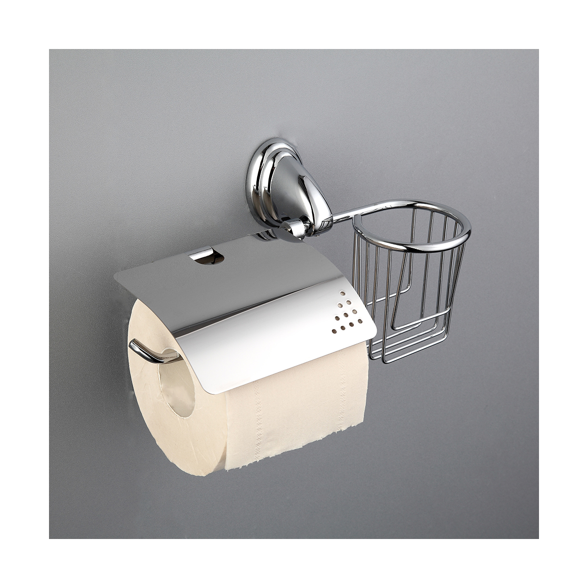 Держатель для туал. бумаги и освежителя воздуха f1503-1, хром (1/20/60) "frap"
