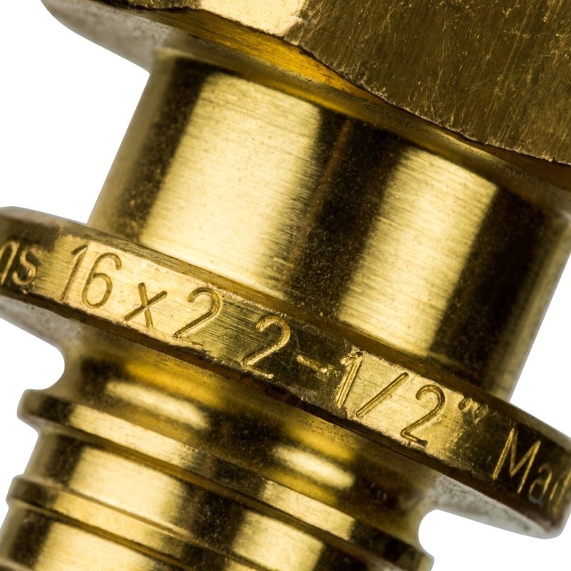 Муфта ВР 16 x 1/2" аксиальная для труб PE-X STOUT