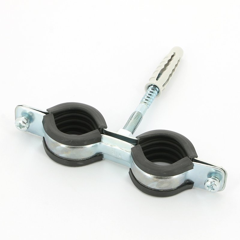 Хомут двойной для крепления труб 3/4" (⌀ 25-29) Walraven Cobra с винтом и дюбелем