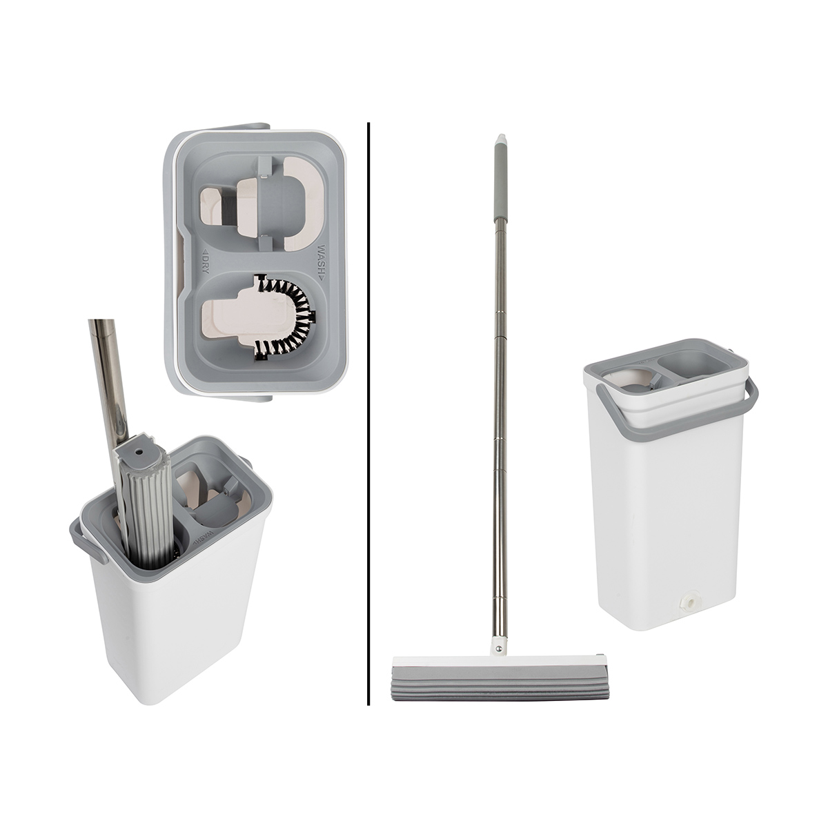 Комплект для уборки (ведро, швабра с насадкой пва) (1/9) "leonord"