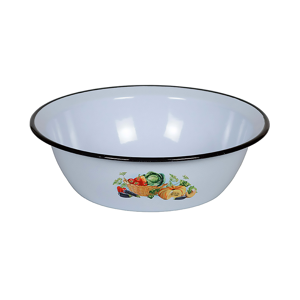 Миска эмалиров. декор. 3,5 л (1/12) "стальэмаль"  1с9с