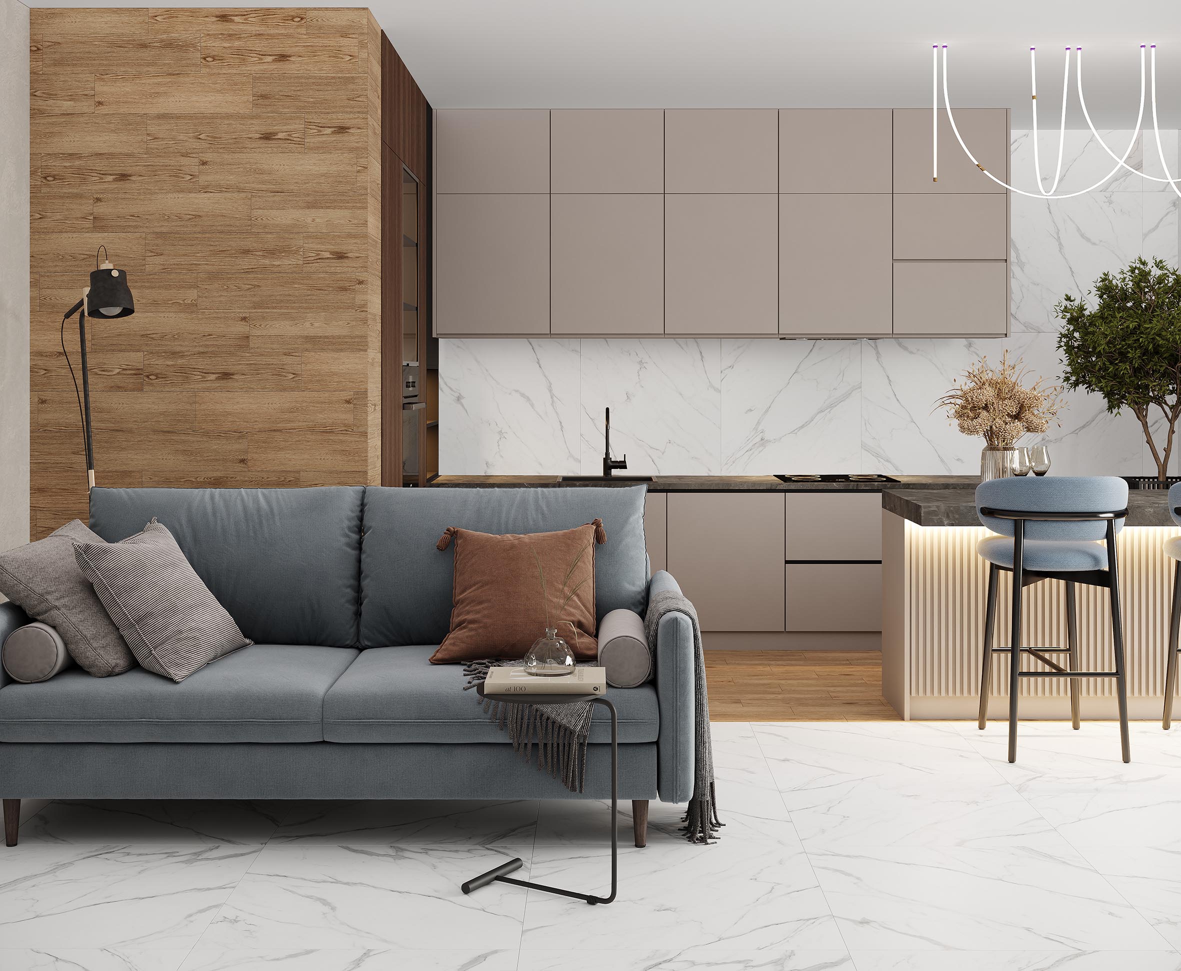 Carrara prestige керамогранит белый лаппатированный 80x80