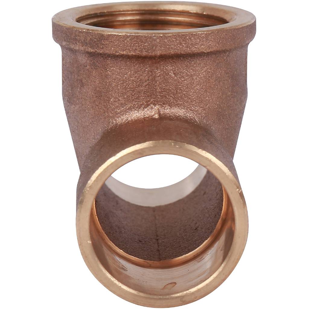 Тройник 22x3/4"x22 переходной под пайку с резьбой (ВР) SANHA бронза 141302234