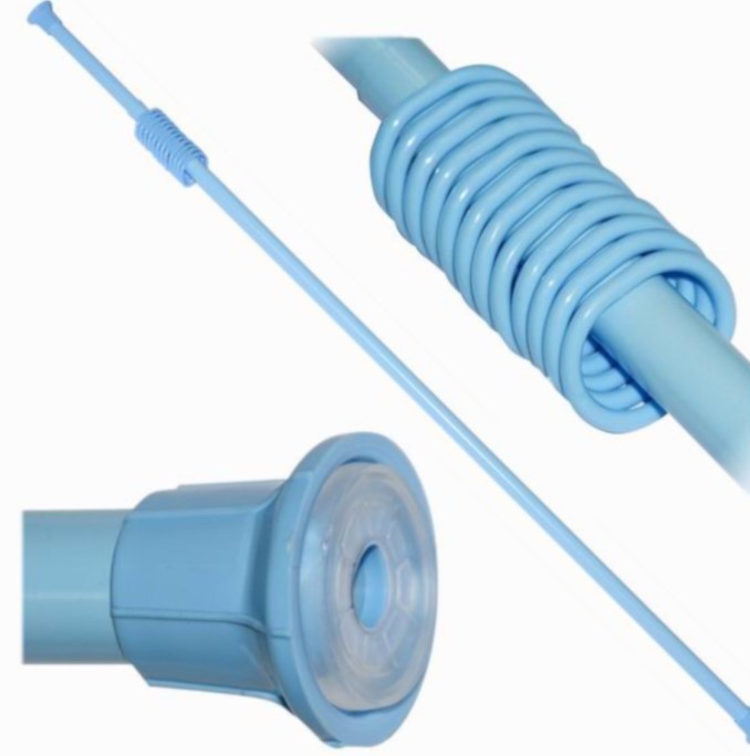 Штанга для ванной раздвижная 280 см, с кольцами (голубой) (1/25) "виолет"