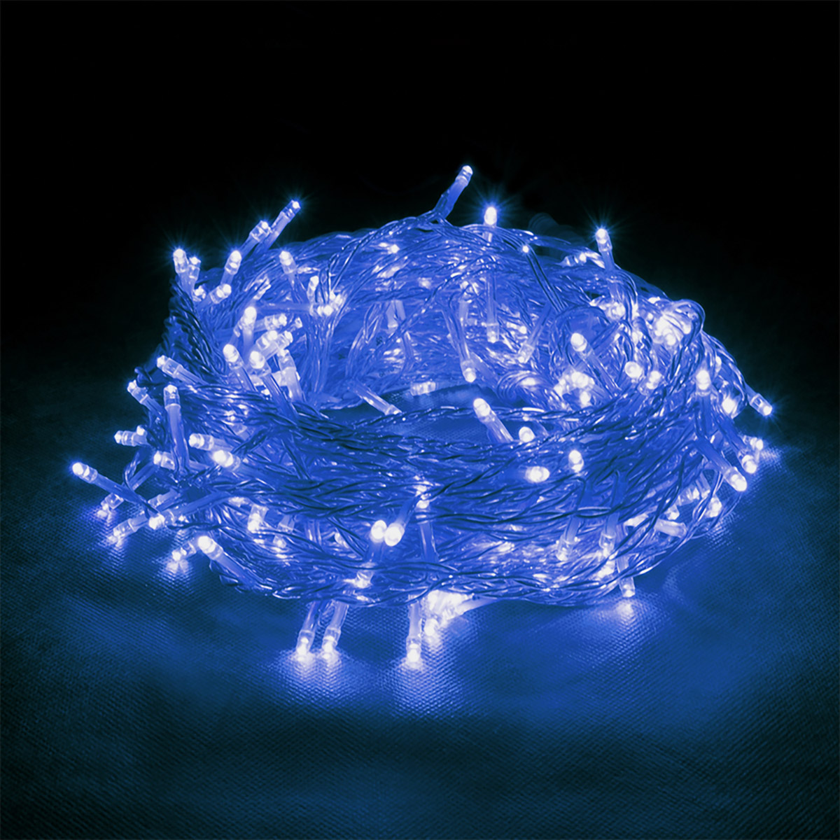 Электрогирлянда-конструктор "занавес" 1*2 м, 96 синих ламп, 6 нитей (1/4) "vegas"
