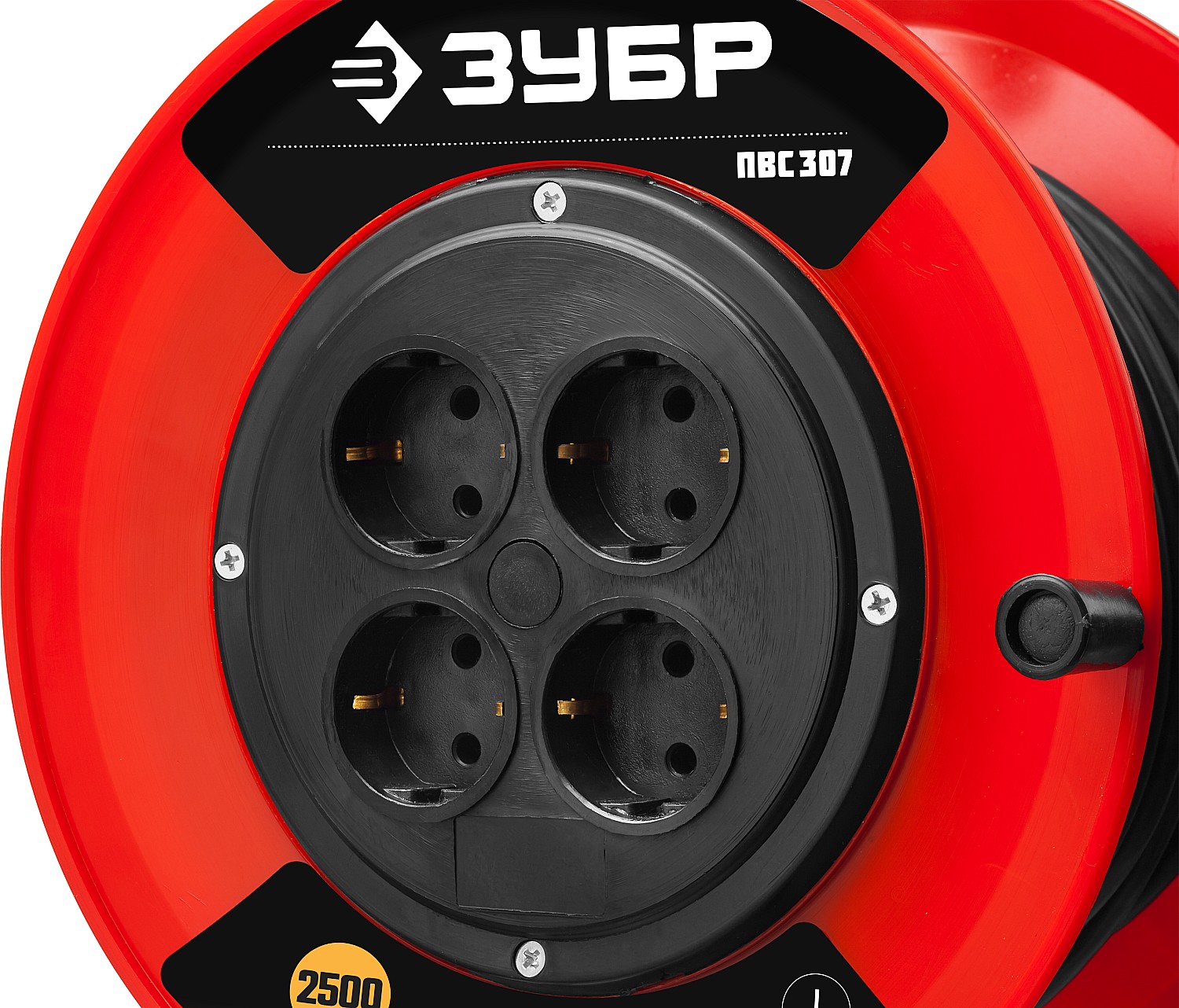 Удлинитель на катушке ЗУБР ПВС 3х0.75 20м 2200Вт, ПВС 307