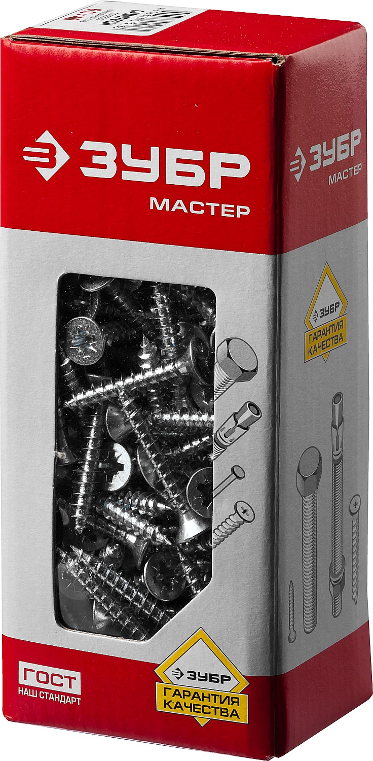 ЗУБР СУ-Б, 40 х 6.0 мм, белый цинк, 180 шт, универсальный саморез (4-300371-60-040)