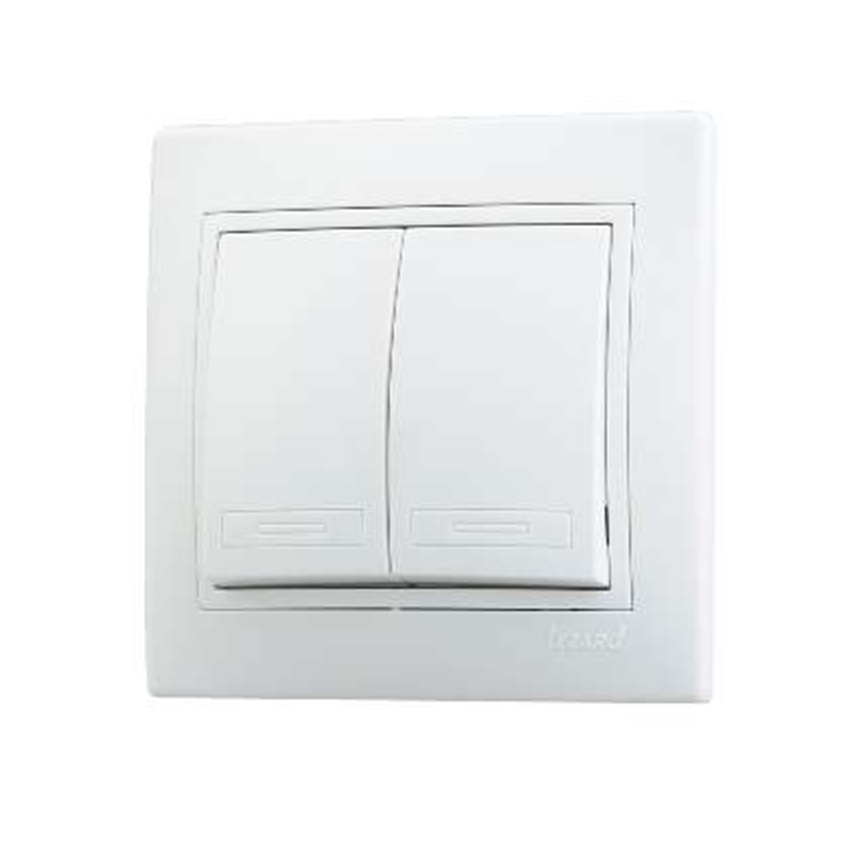 Выключатель "mira" 2-х кл., белый (1/10/120) "lezard" 701-0202-101