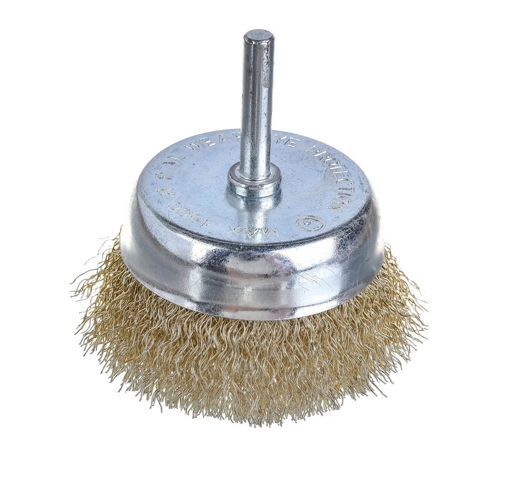 Щетка крацовка чашечная 75x0,3мм со шпилькой RemoColor 45-2-407