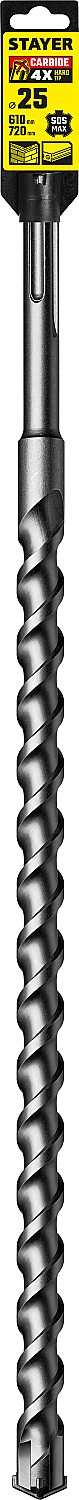 STAYER Hercules-4Х, 25 x 610/720 мм, SDS-max бур, Professional (29370-610-25)