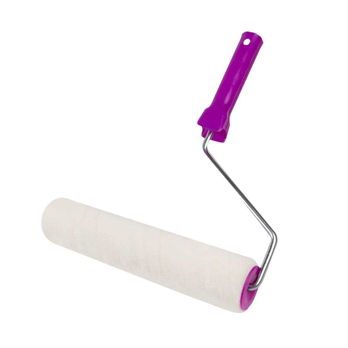 Валик велюр для лака d48/250 мм (ворс 4 мм) бюгель 8 мм (в сборе) (1/36) "krafor" 010-0250