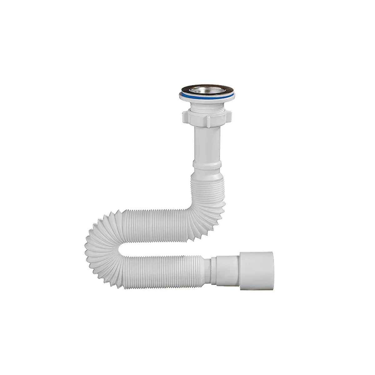 Сифон гофр. выпуск нерж. 1 1/4" х 40/50 мм, 1250 мм (1/60) "orio" а-3014