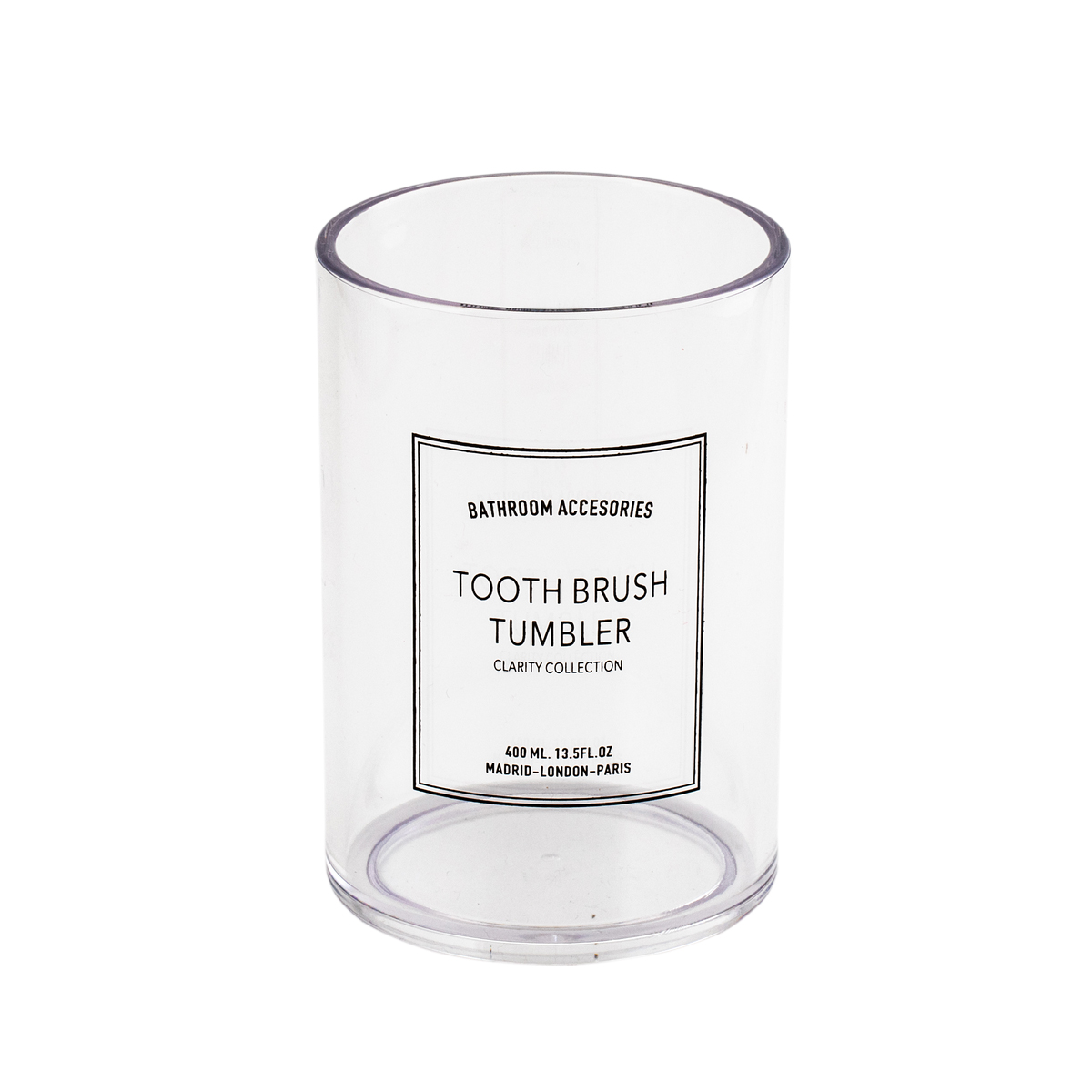 Стакан для ванной комнаты "clarity" акрил (прозрачный) (1/12) "swensa" swp-1015trp-c