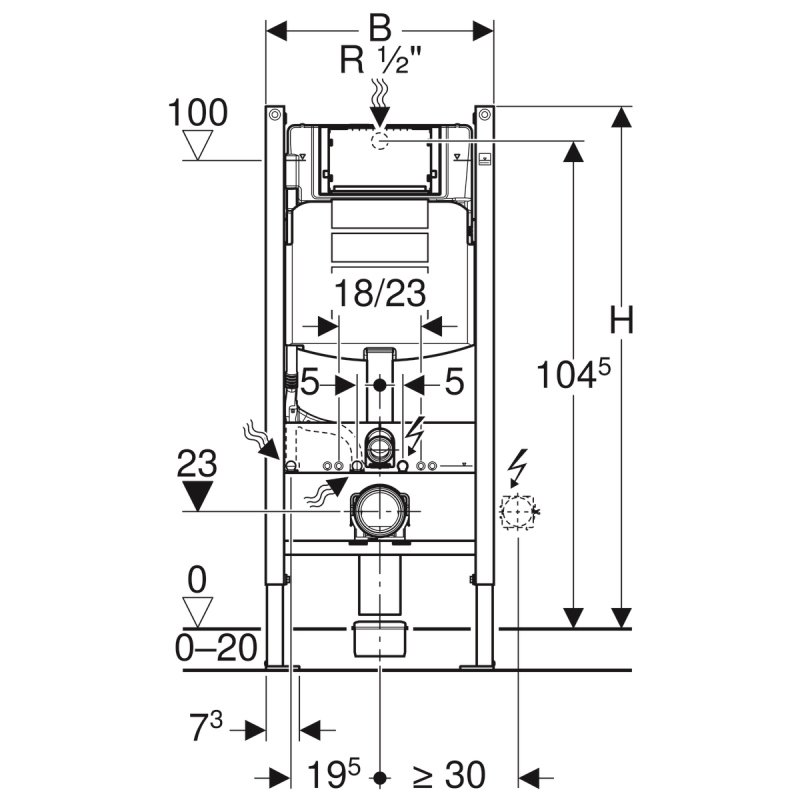 Комплект Geberit: инсталляция со звукоизоляцией + унитаз с сиденьем SoftClose
