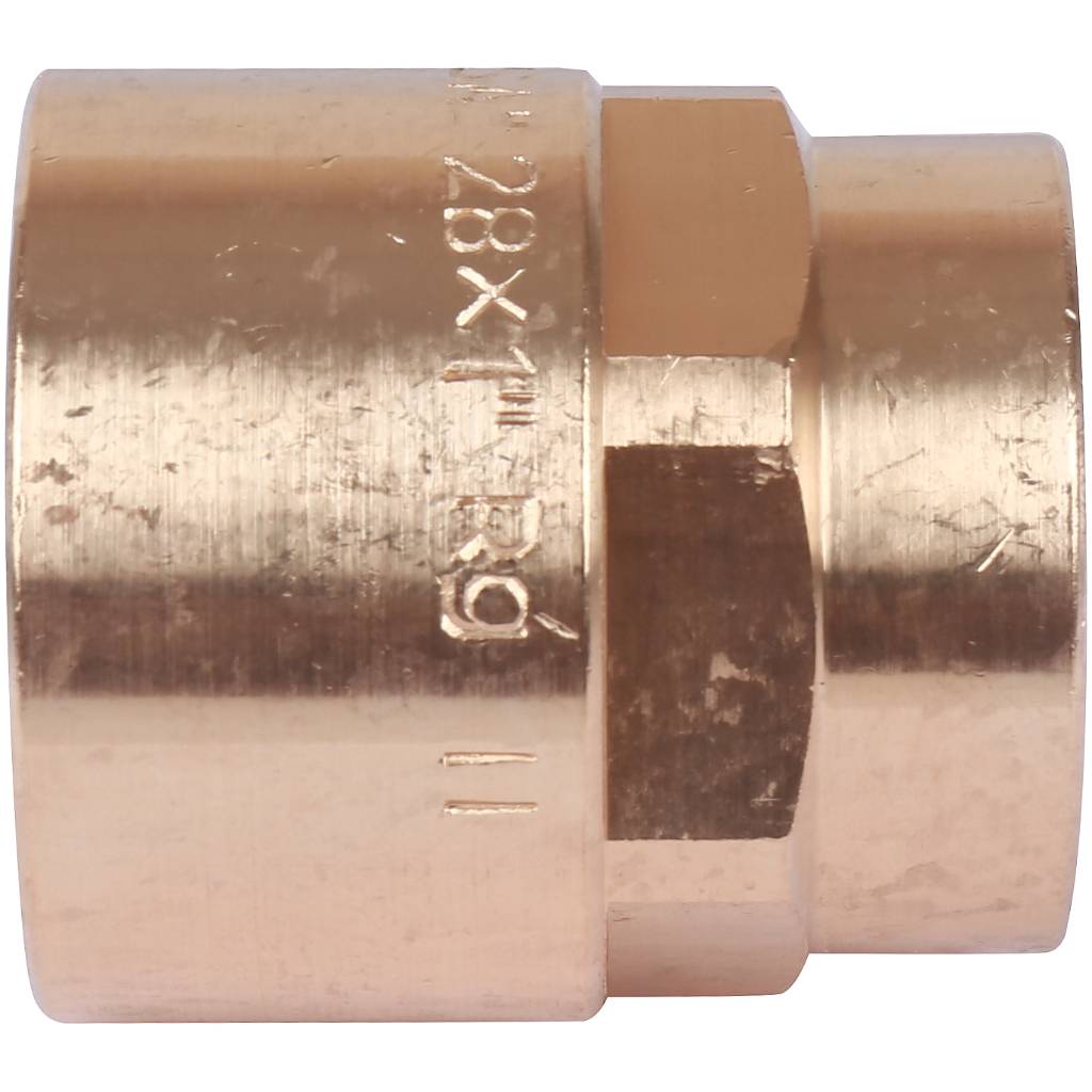 Муфта 28х1" переходная (ВР) под пайку с внутренней резьбой SANHA бронзовая 14270281