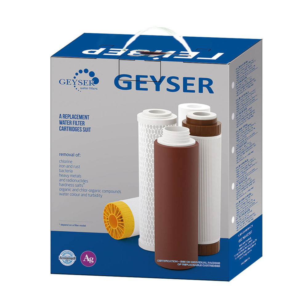 Фильтр для воды (комплект сменных картриджей к стац. фильтру №5 ) (1/6) "гейзер"