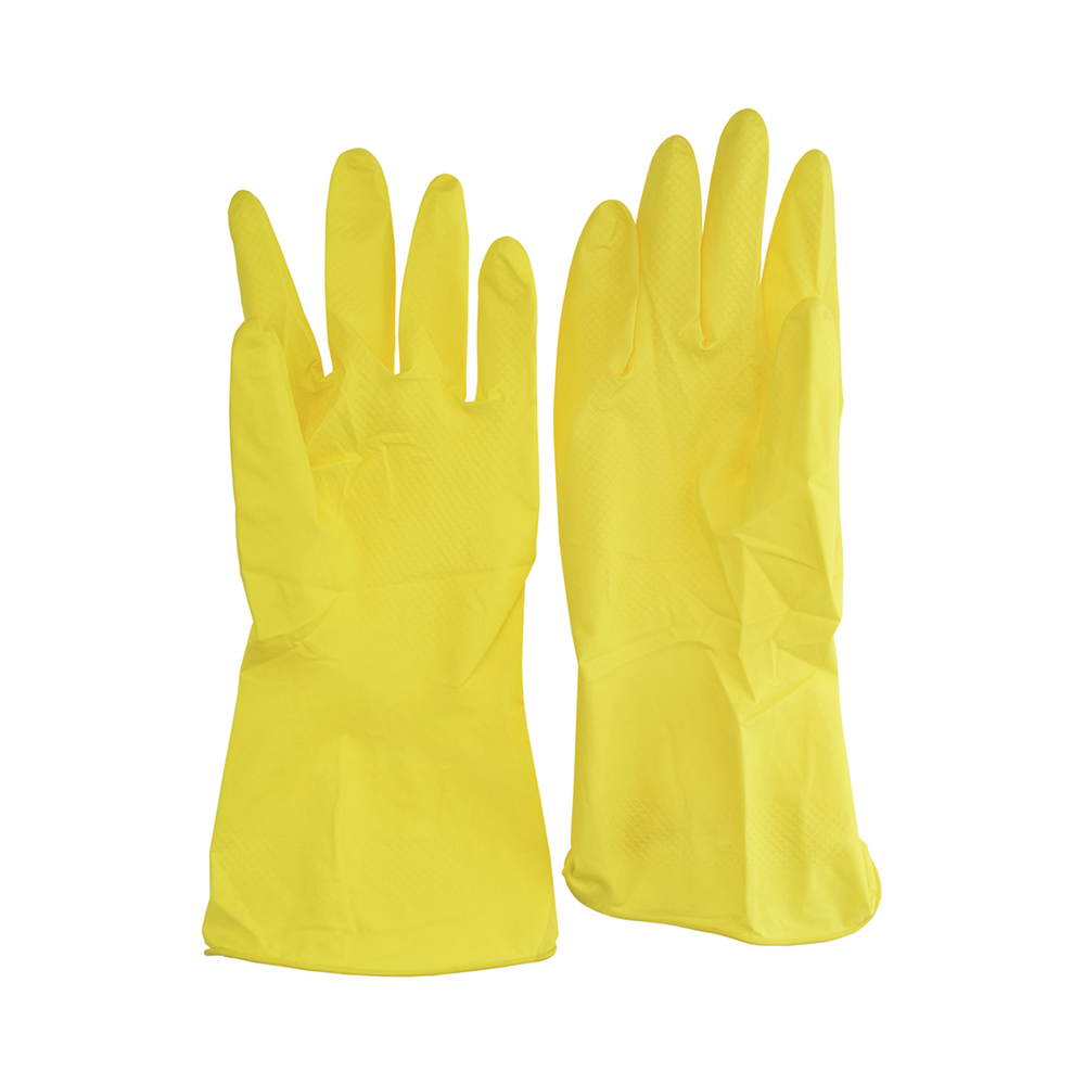 Перчатки резиновые латексные стандарт размер m (желтые) (60)