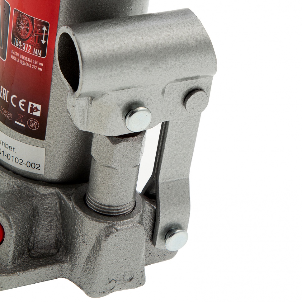 Домкрат гидравлический бутылочный, 4 т, высота подъема 194-372 мм, в пластиковый кейсе Matrix (50754)