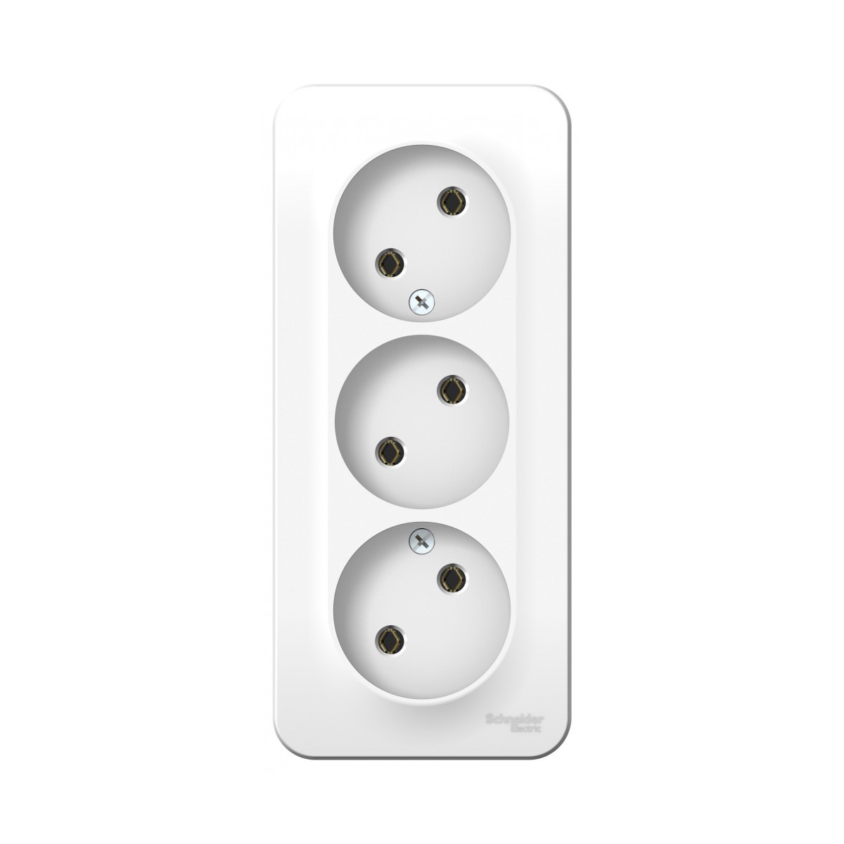 Розетка открыт. уст. "blanca" 3-х местн. 16а, белый (1/6/36) "schneider"