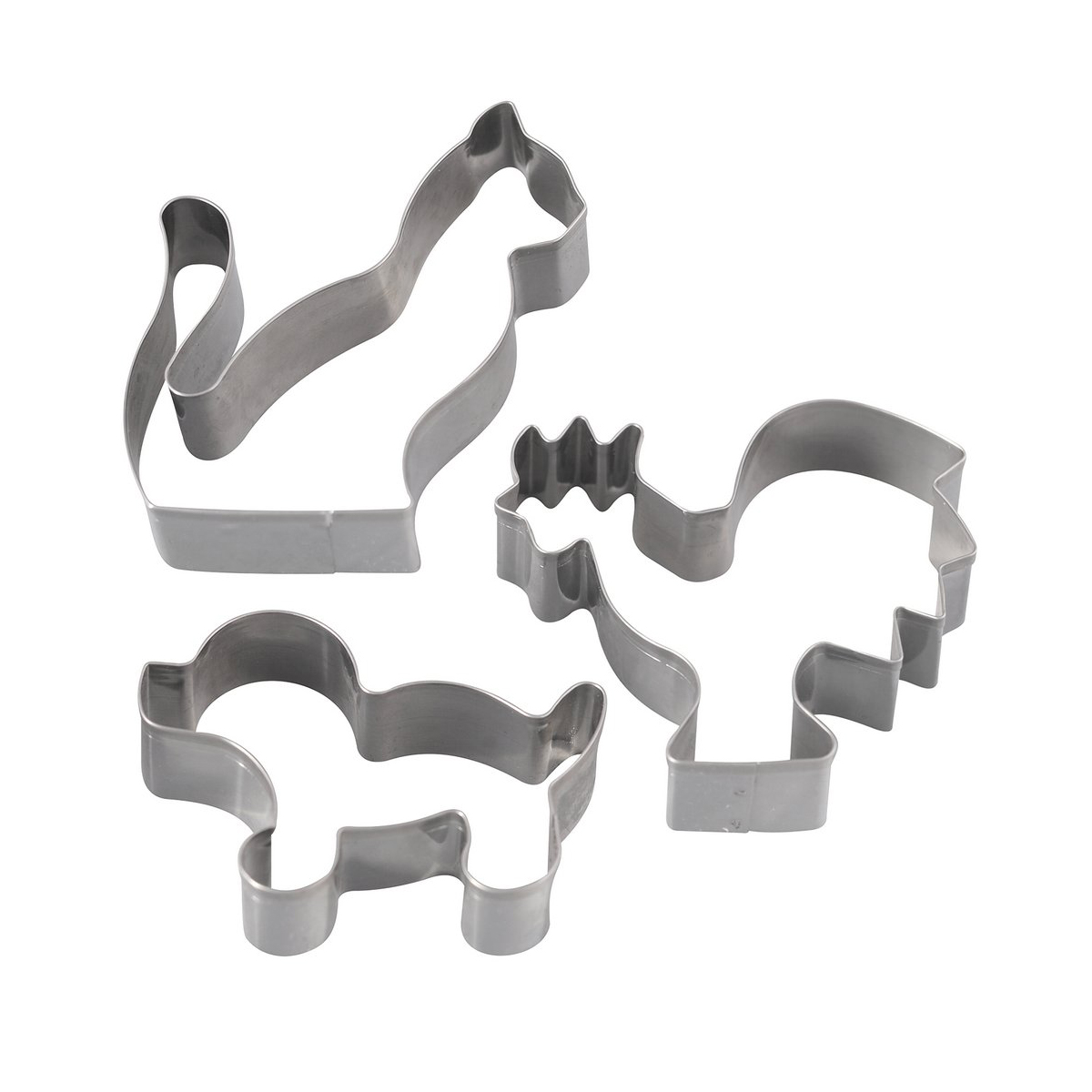 Формы для печенья "домашние питомцы" набор 3 шт., нержав. (1/12/144) "мультидом" da8-68
