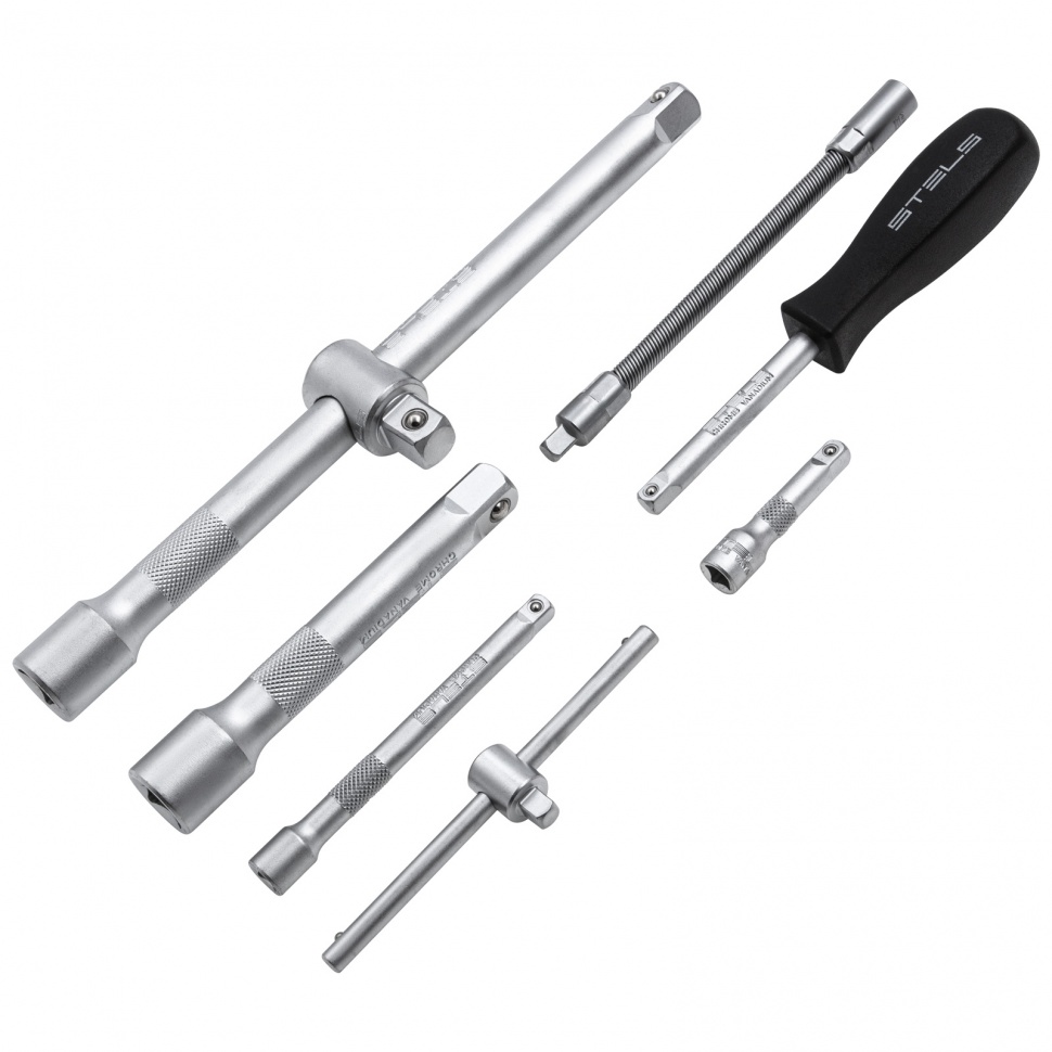 Набор инструментов, 1/2, 1/4, CrV, пластиковый кейс, 94 предмета, двенадцатигранные головки Stels (14118)