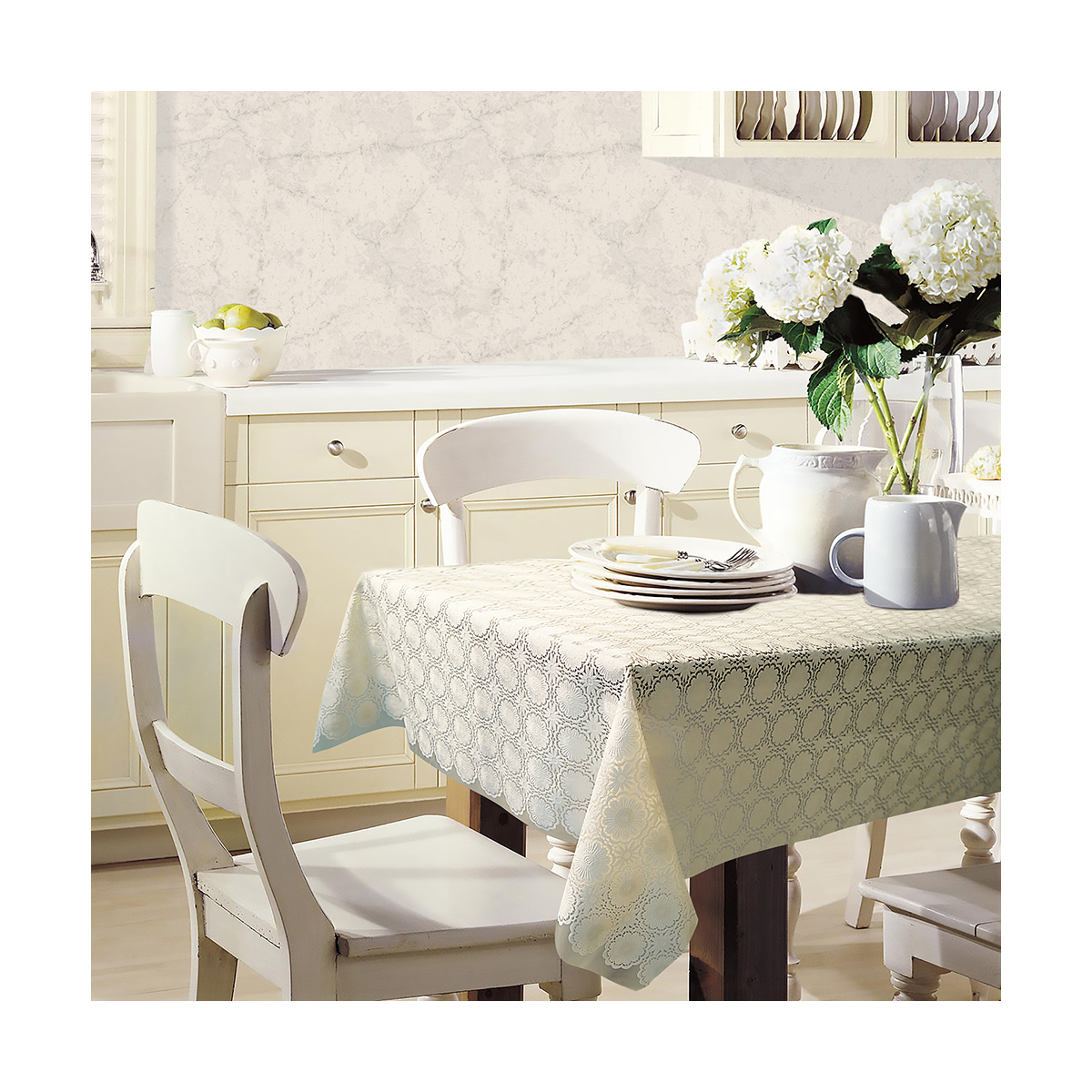 Скатерть пвх "элегия" 110*135 см (1/15) 005-white
