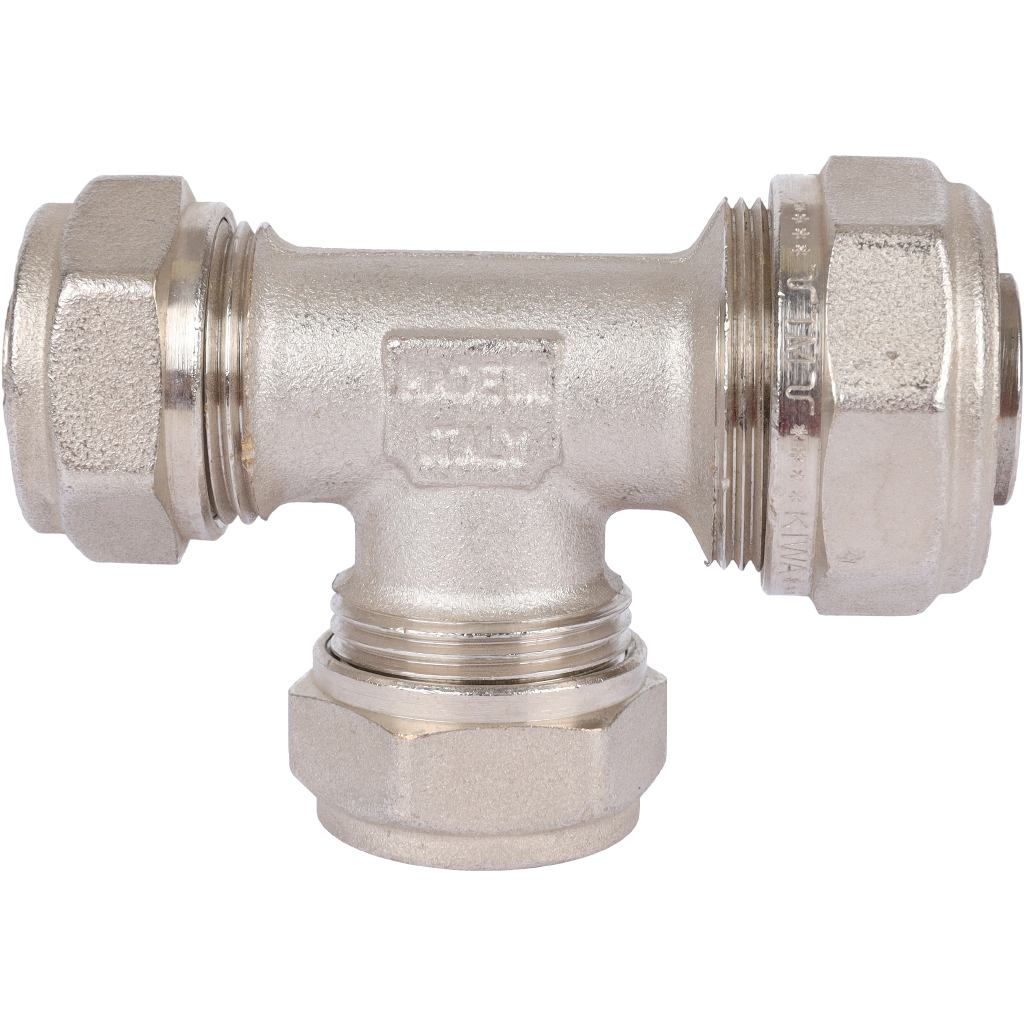 Тройник редукционный 26 x 20 x 20 под обжим TIEMME для металлопластиковых труб