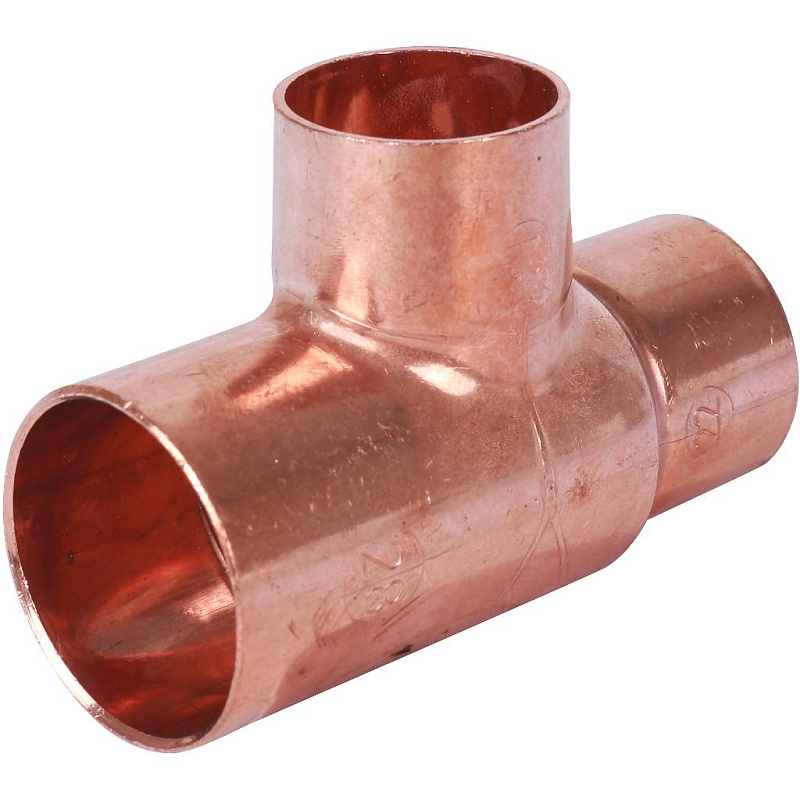 Тройник переходной 28х22х22 мм медный под пайку SANHA 15130282222