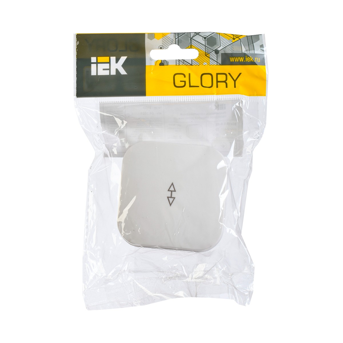 Выключатель открыт. уст. "glory" 1 кл. проходной всп10-1-0-хб, 10а, белый (1/36/432) "iek"