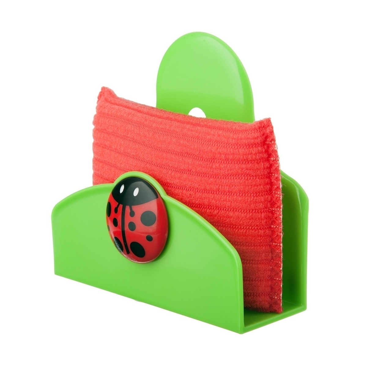 Подставка для губки на присоске + губка для посуды "ladybug" (1/6) "vigar" 3394