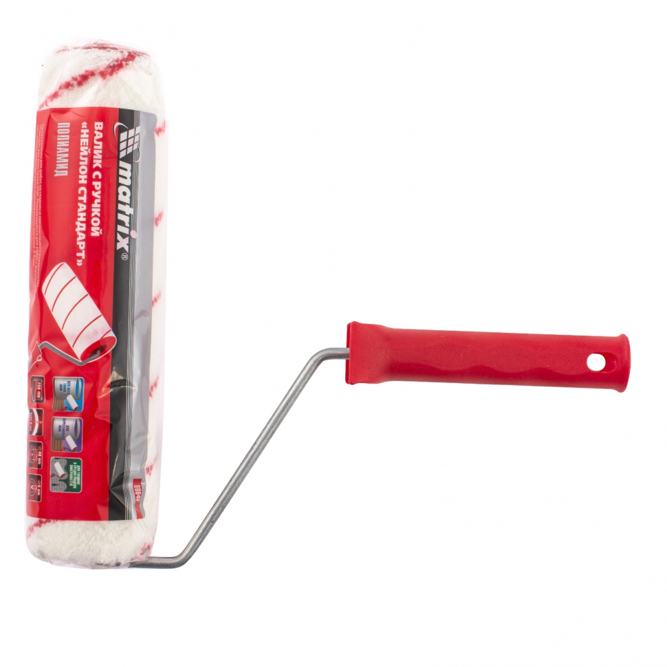 Валик "Нейлон Стандарт", 250 мм, ворс 9 мм, D 48 мм, D ручки 6 мм, полиамид Matrix (80646)