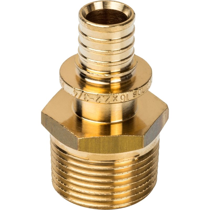 Муфта НР 16 x 3/4" аксиальная для труб PE-X STOUT