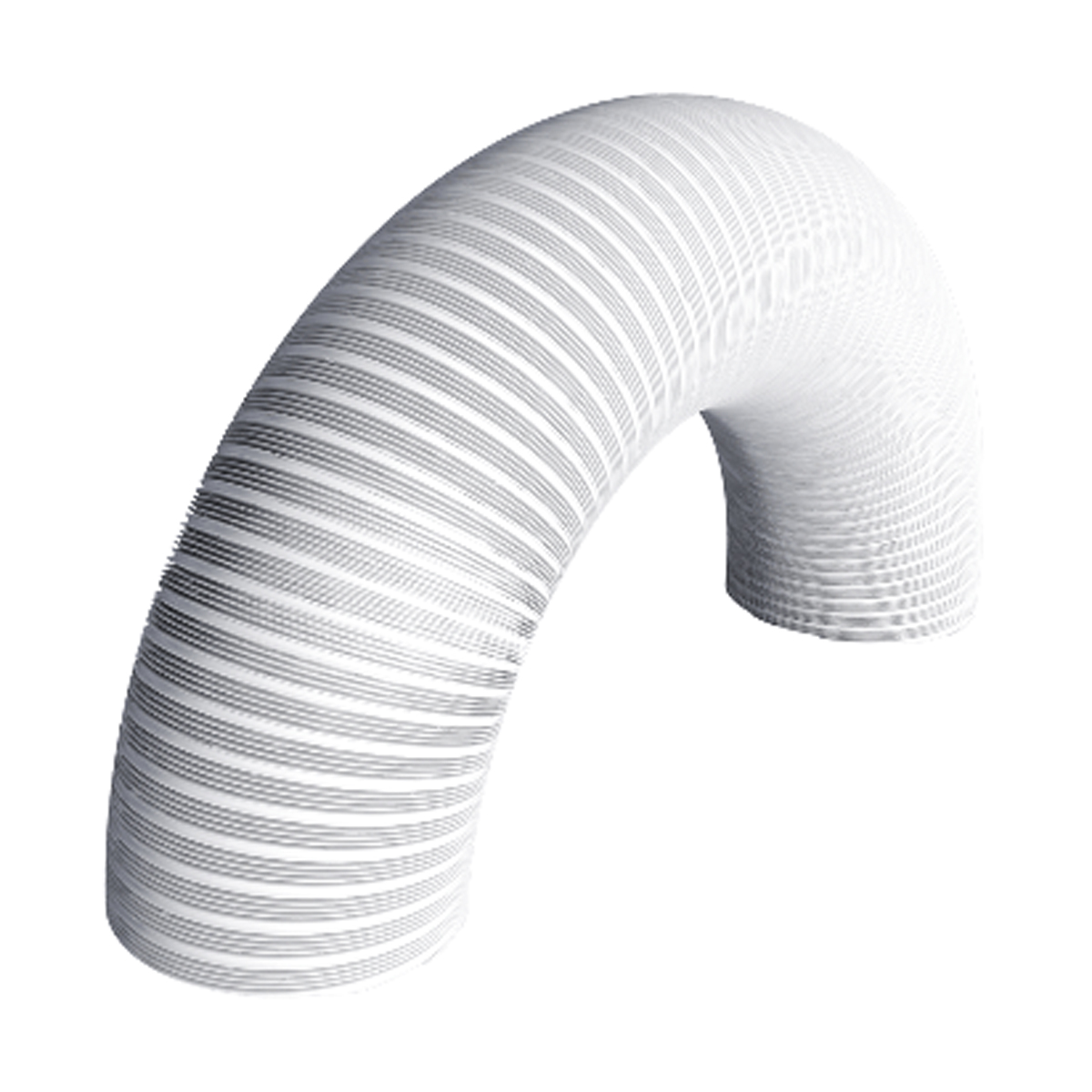 Канал алюм. гофрированный d-135 мм, l до 3 м белый (1/11) "diciti"