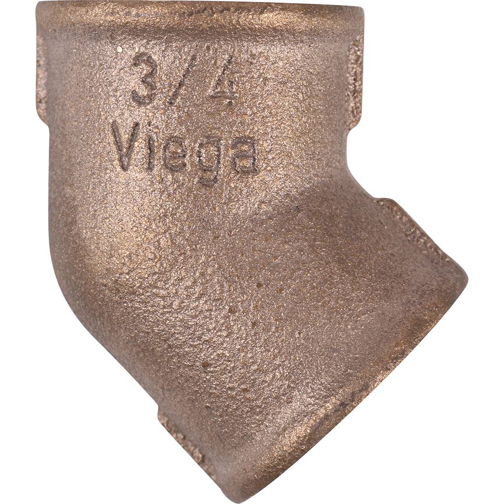 Угол резьбовой 45° (ВР) 3/4" бронза VIEGA (320645)