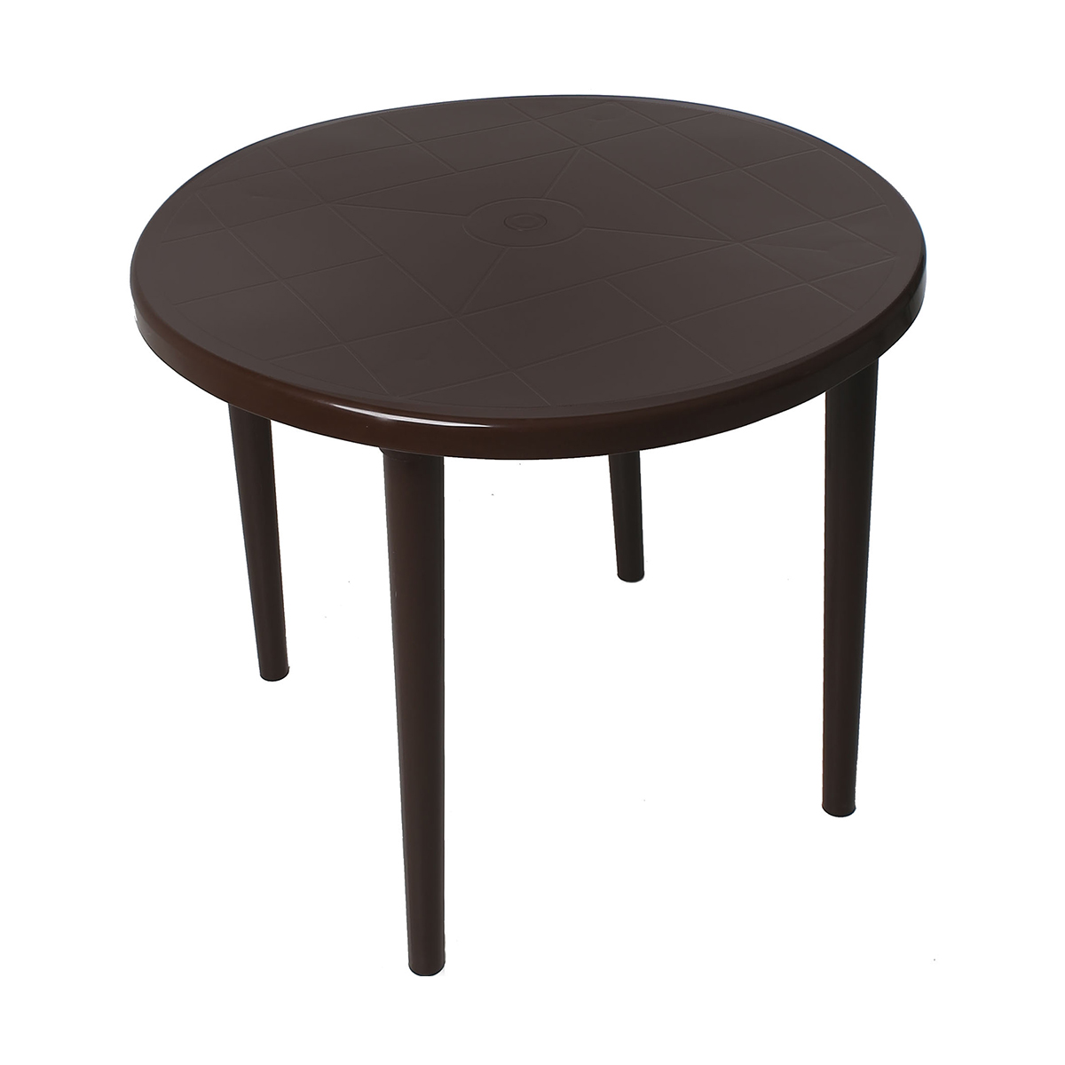 Стол пласт. круглый 90*90*71 см (шоколад) (1) "стандарт пластик"