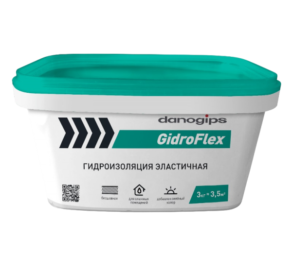 Шитрок Danogips GidroFlex гидроизоляция эластичная 3 кг