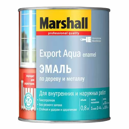 MARSHALL EXPORT AQUA ENAMEL эмаль на водной основе, универсальная, полуматовая, светло-серая (0,8л)