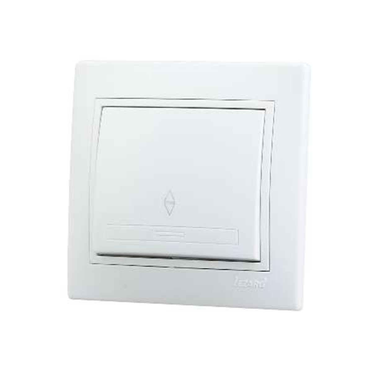 Выключатель "mira" 1 кл. проходной, белый (1/10/120) "lezard" 701-0202-105