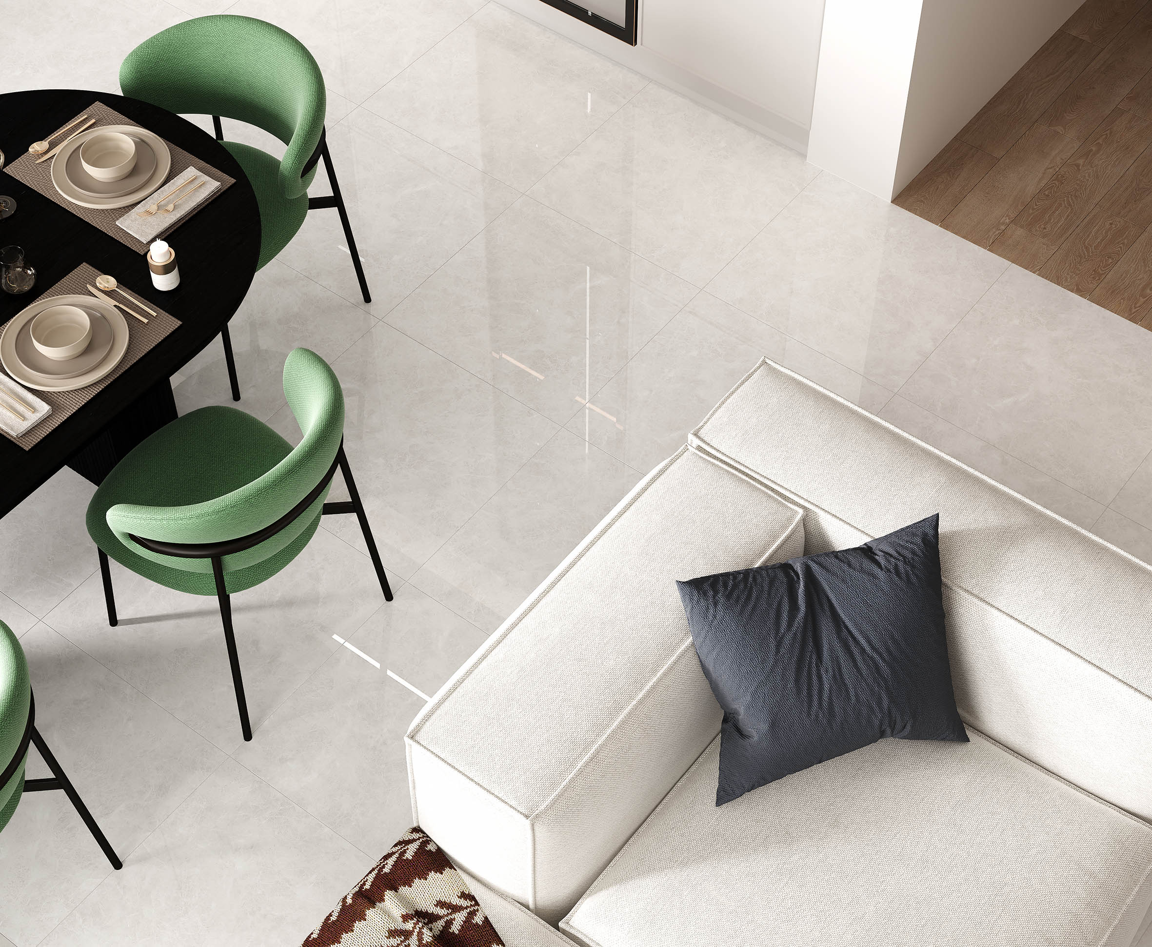 Orlando blanco керамогранит светло-серый полированный 60x60