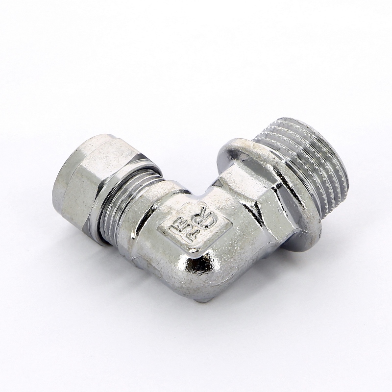 Угол НР 12 x 1/2" обжим хром TIEMME